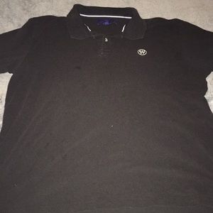 Black polo shirt
